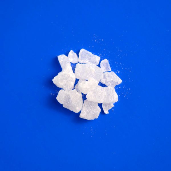 R type Ketamine on blue background